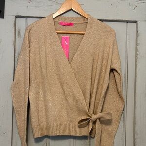 Lilly Pulitzer Gold Wrap Cardigan